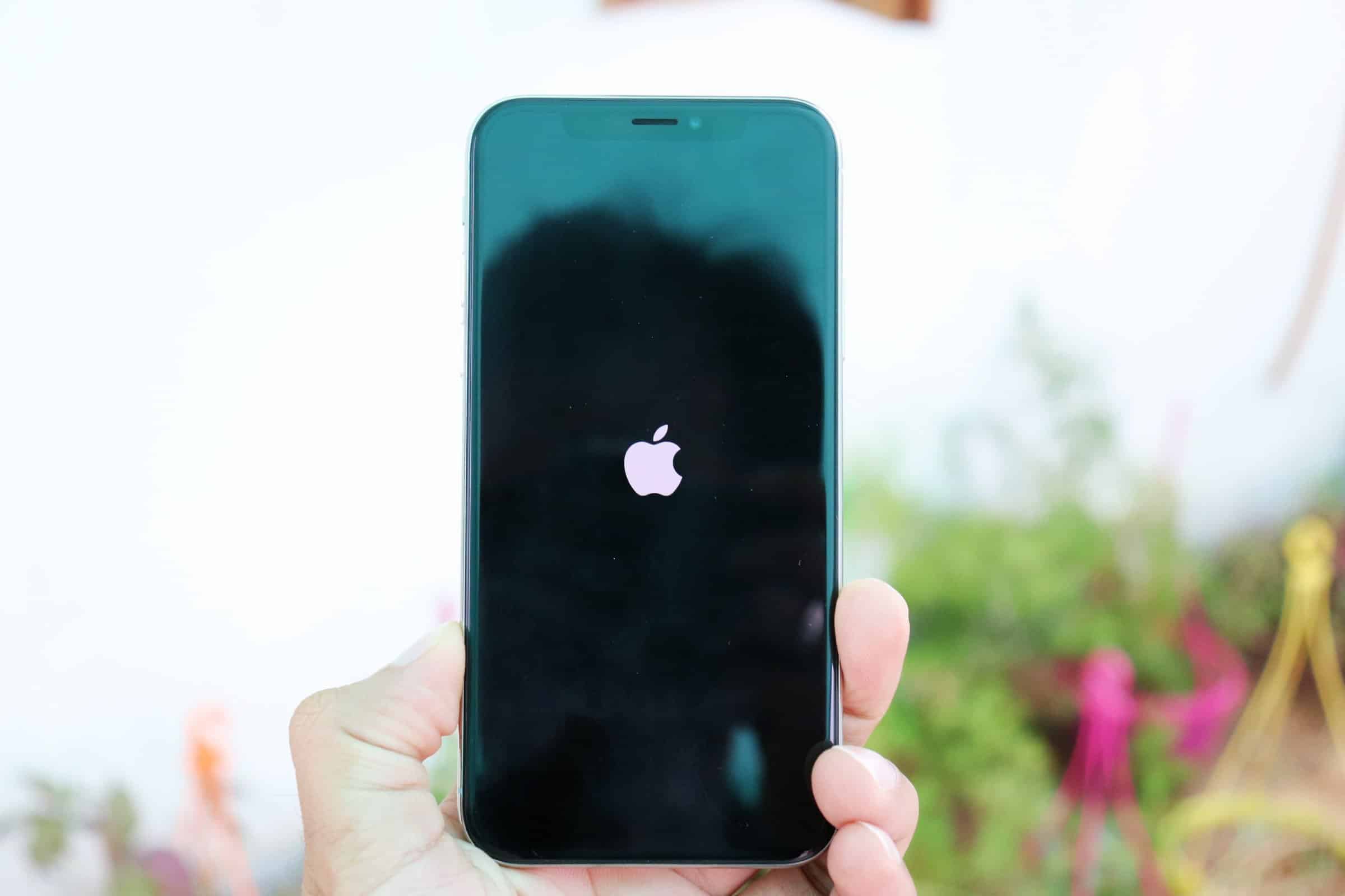 iPhone X restart - Apple Logo