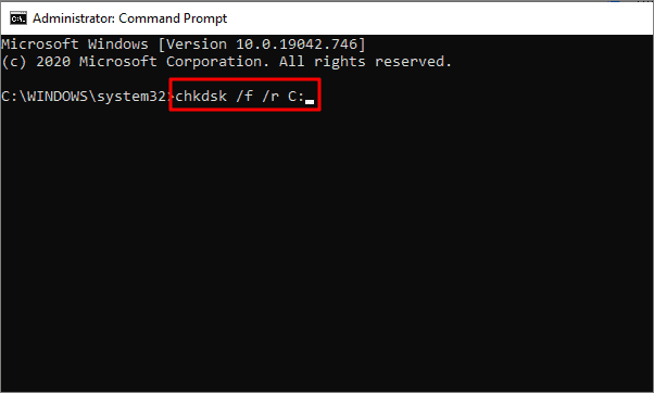 chkdsk command