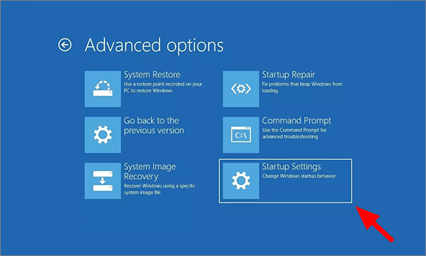 Startup Settings