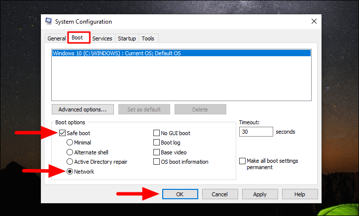 Safe Mode settings