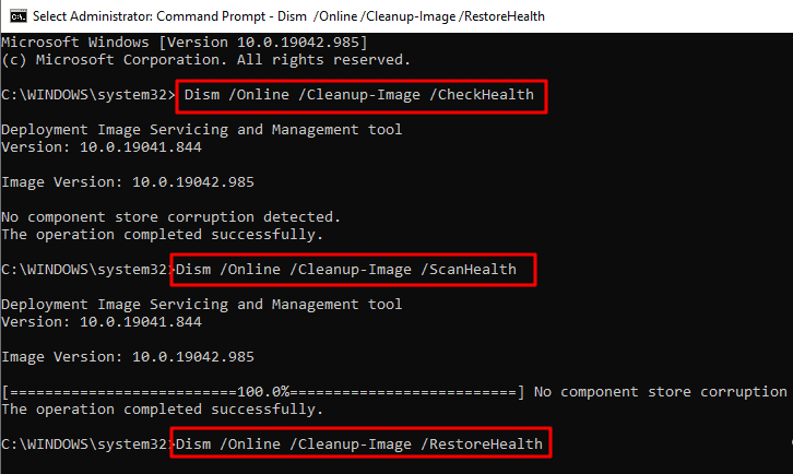 DISM commands