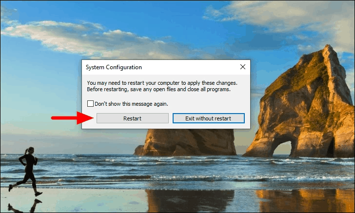 Restart prompt