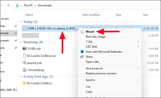 Mount ISO File