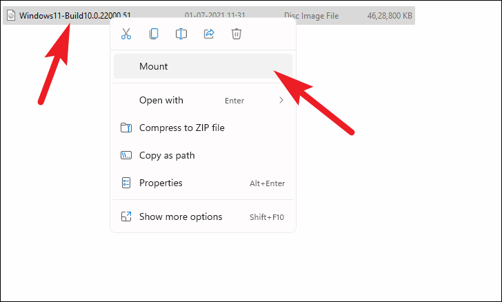 Mount ISO file
