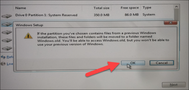Warning prompt