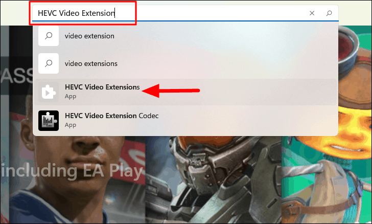 Searching for HEVC Video Extensions