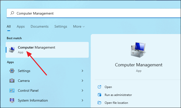 Opening Computer Management