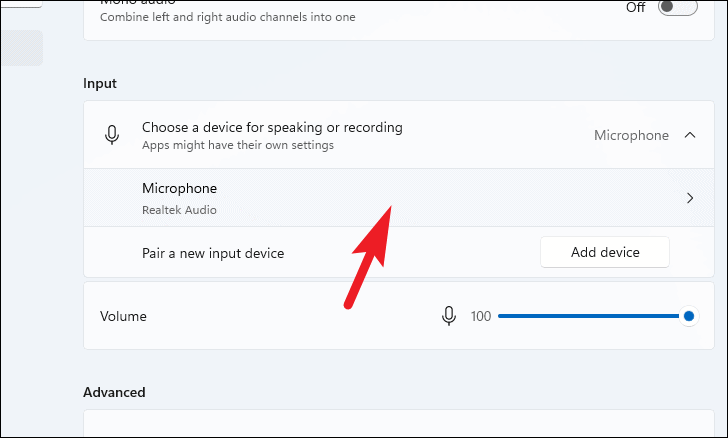 Selecting your microphone