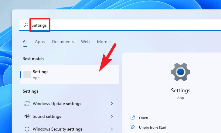 Opening Privacy & security settings