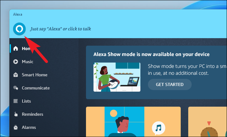 Activating Alexa voice commands