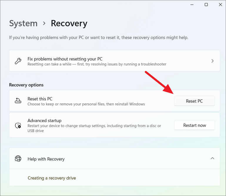 Reset PC