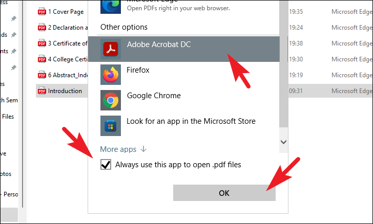 Setting the app as default