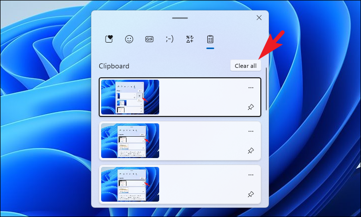 Clear all Clipboard items