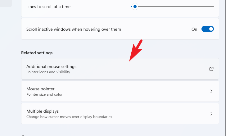 Additional mouse settings