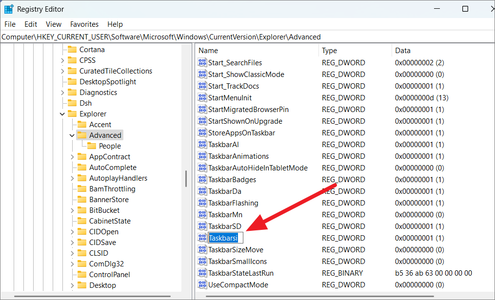 Creating new DWORD value in Registry Editor