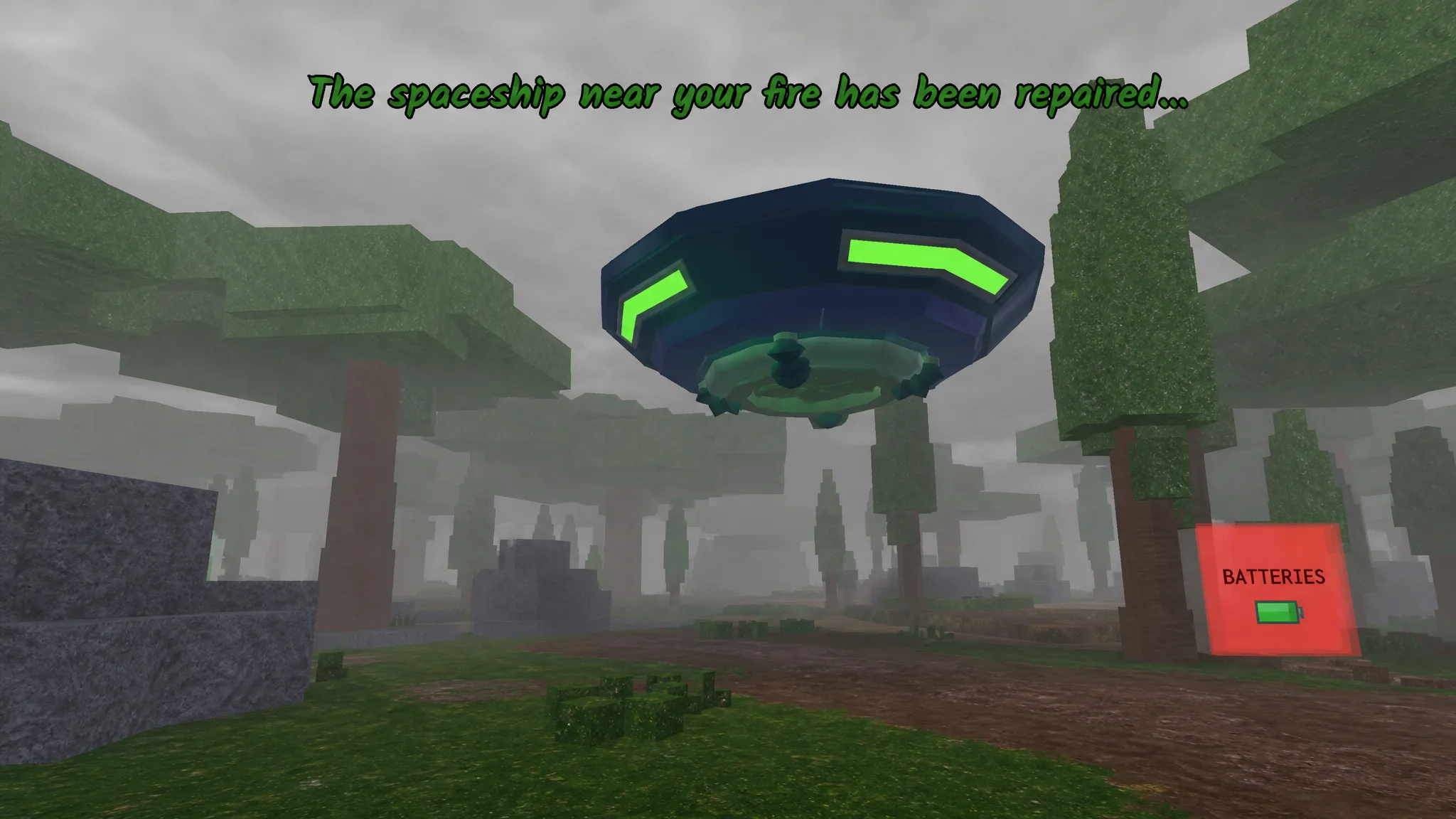 Repaired command ship in 99 nights in the forest