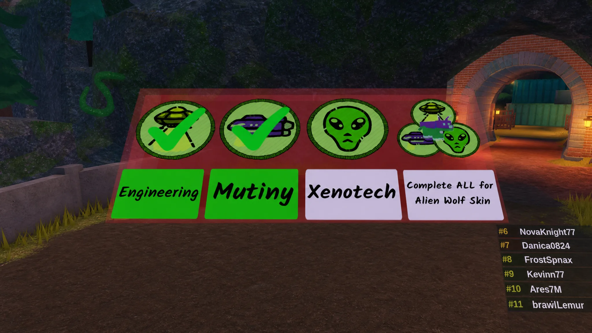 All alien's revenge event badges in 99 nights in the forest