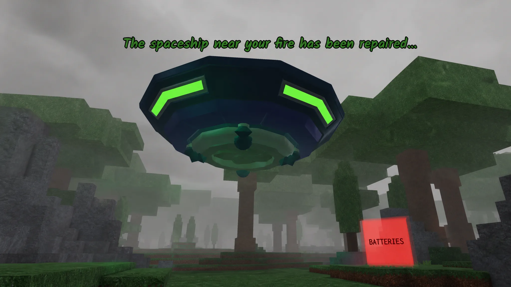 Repaired command ship in 99 nights in the forest