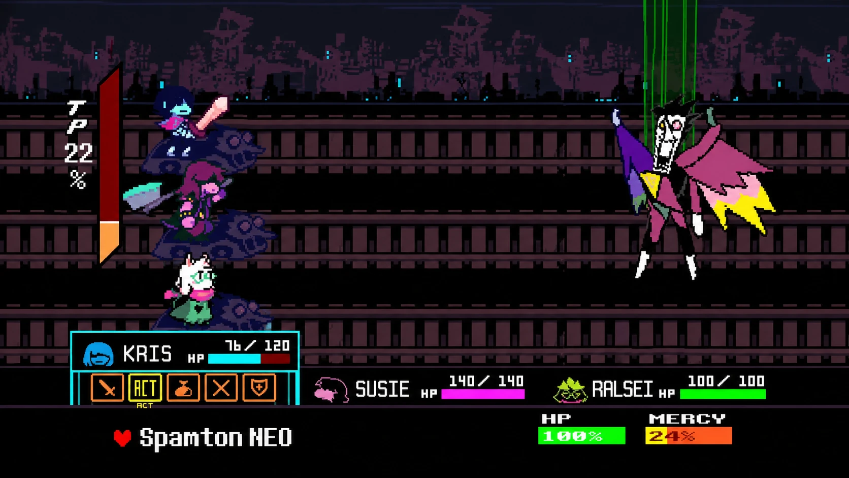 Spamton NEO boss fight in Deltarune Chapter 2