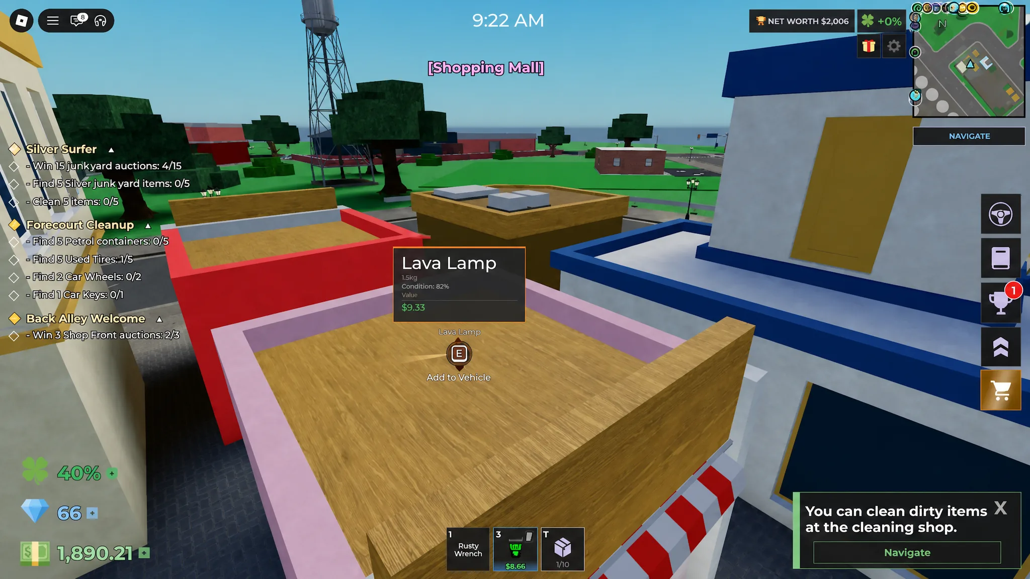 image showing the Lava Lamp Lost Item location