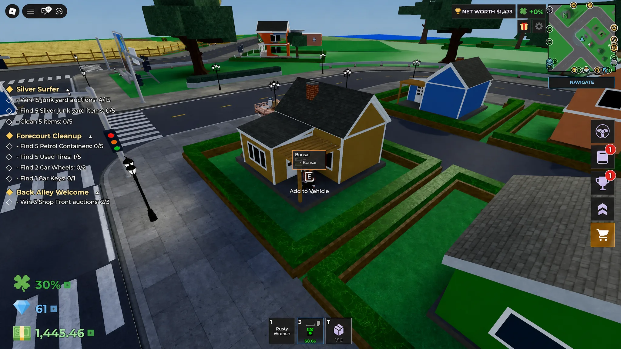 image showing location of the Bonsai Plant Lost Item