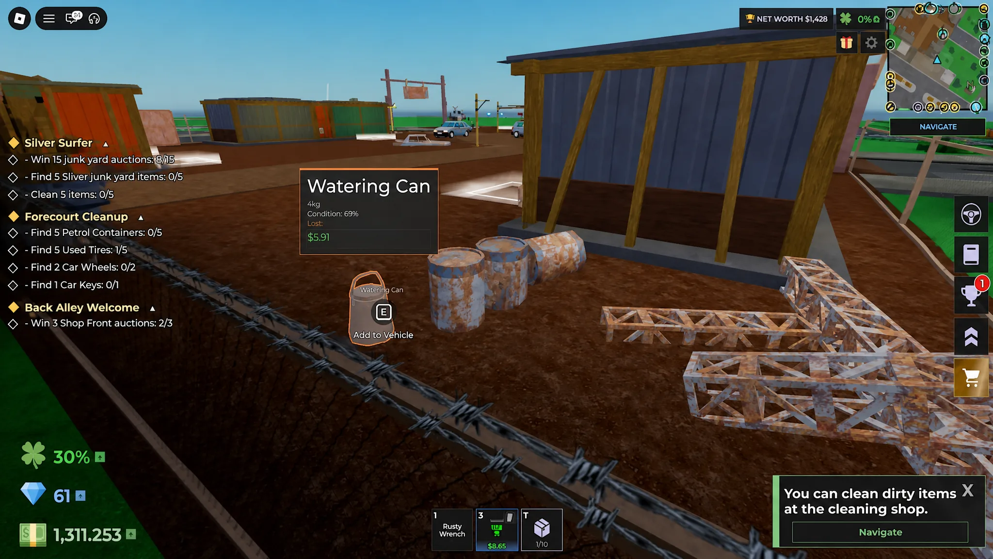 image showing location of the Watering Can Lost Item