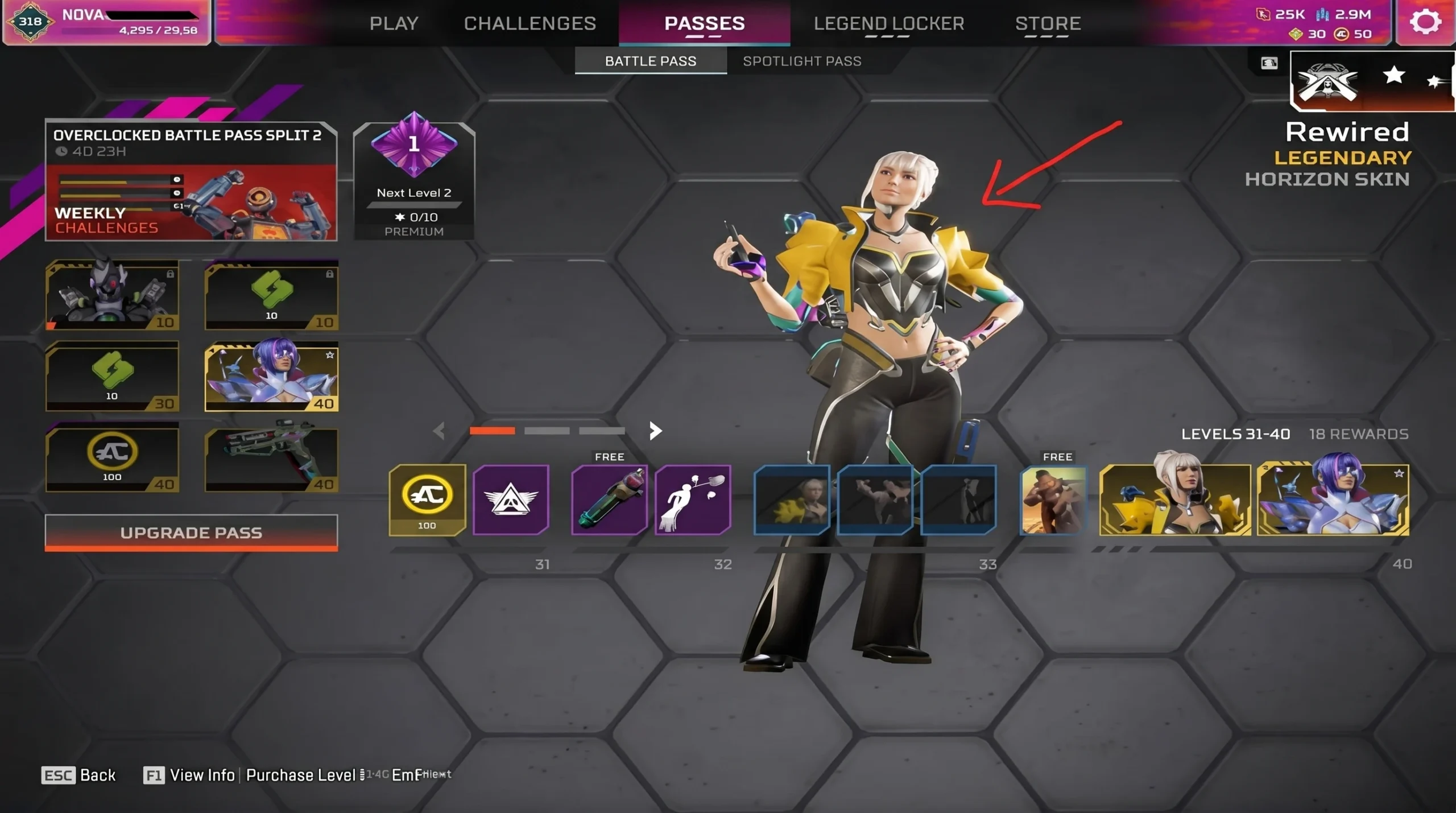 Apex Legends Season 29 Split 2 Battle Pass mid levels