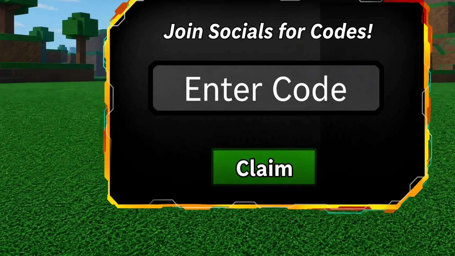 Blox Seas But Very Good codes: An image of the code redemption screen in Roblox