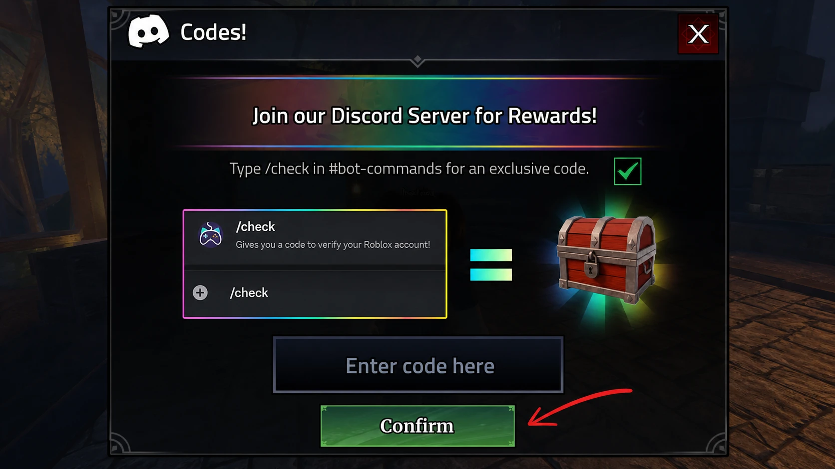 Codes Section in Iron Soul: Dungeon Roblox Experience