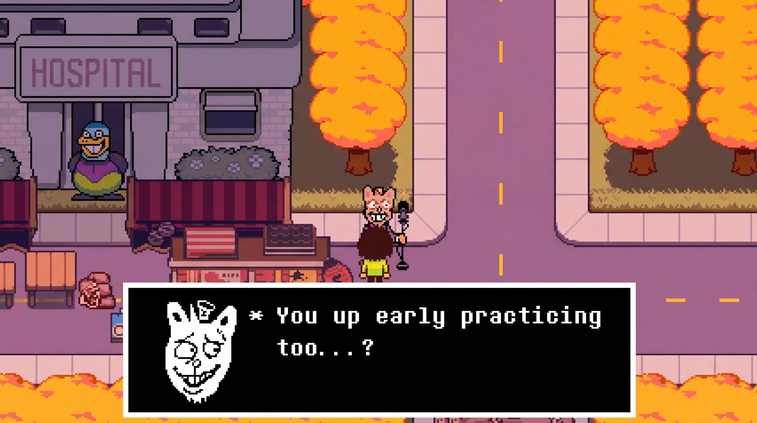 Path to the school in Deltarune
