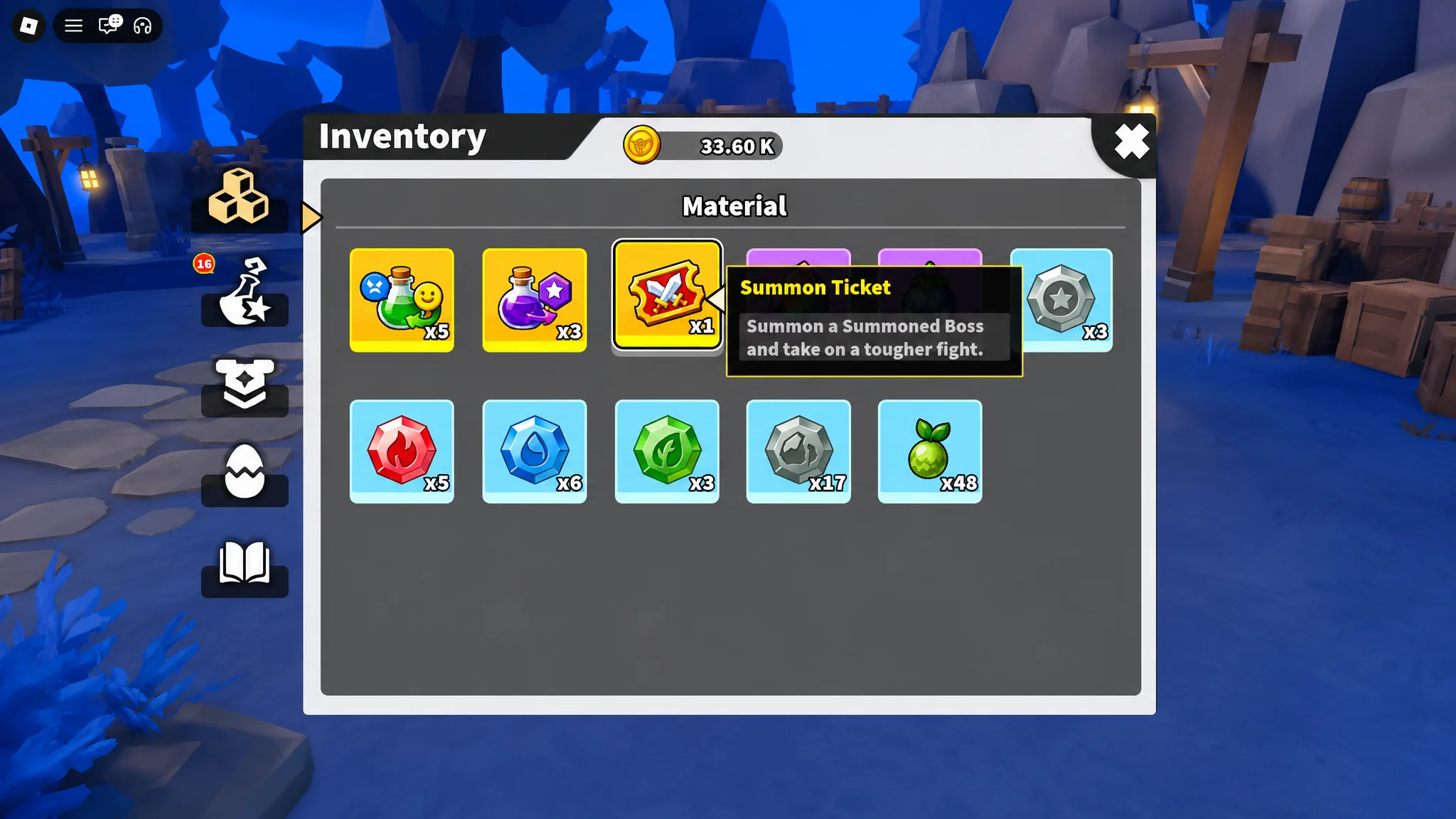 image showing the Summon Ticket in Evomon