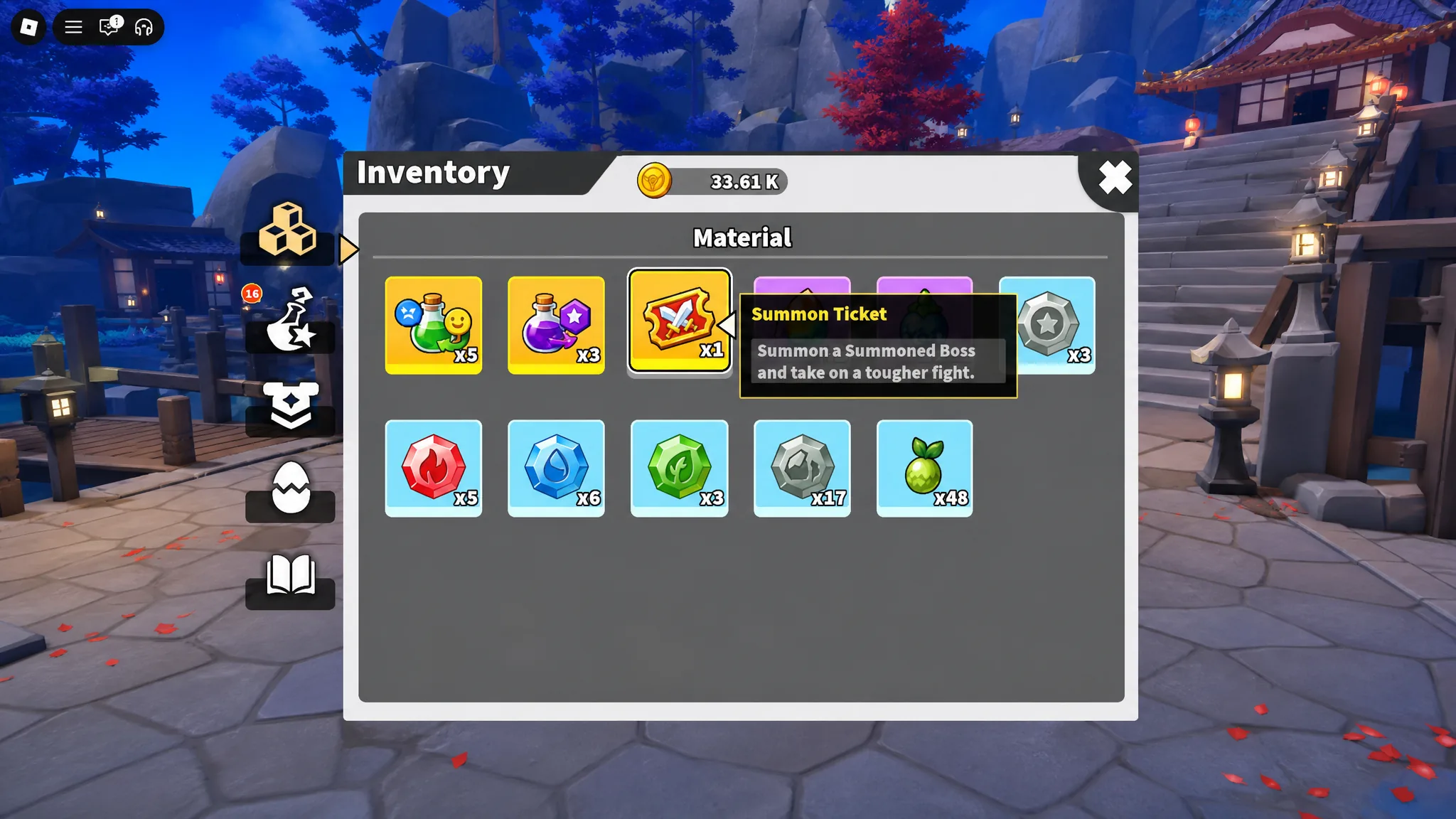 image showing the Summon Ticket in Evomon