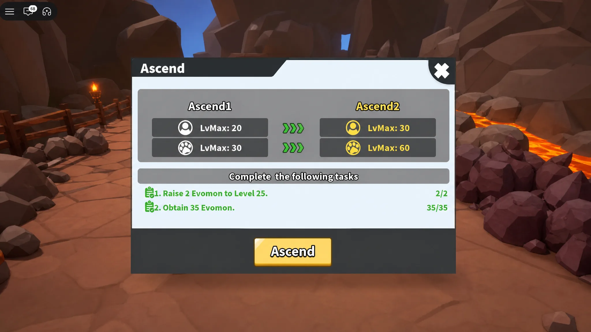 Ascending your Evomon