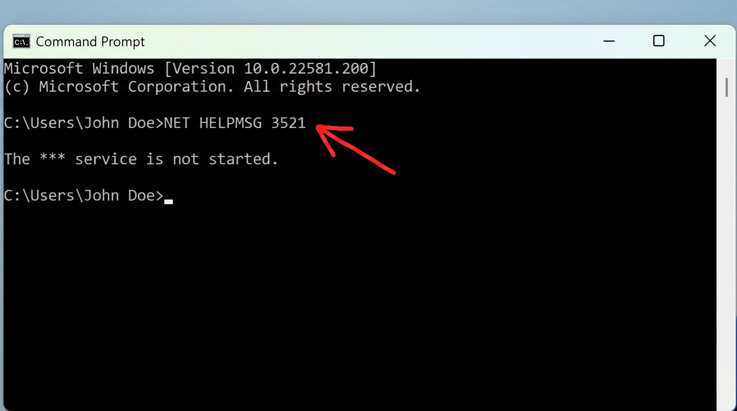 Limitations of NET HELPMSG command
