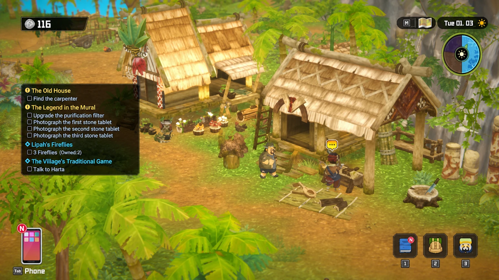 Peneb the carpenter in Utara Village