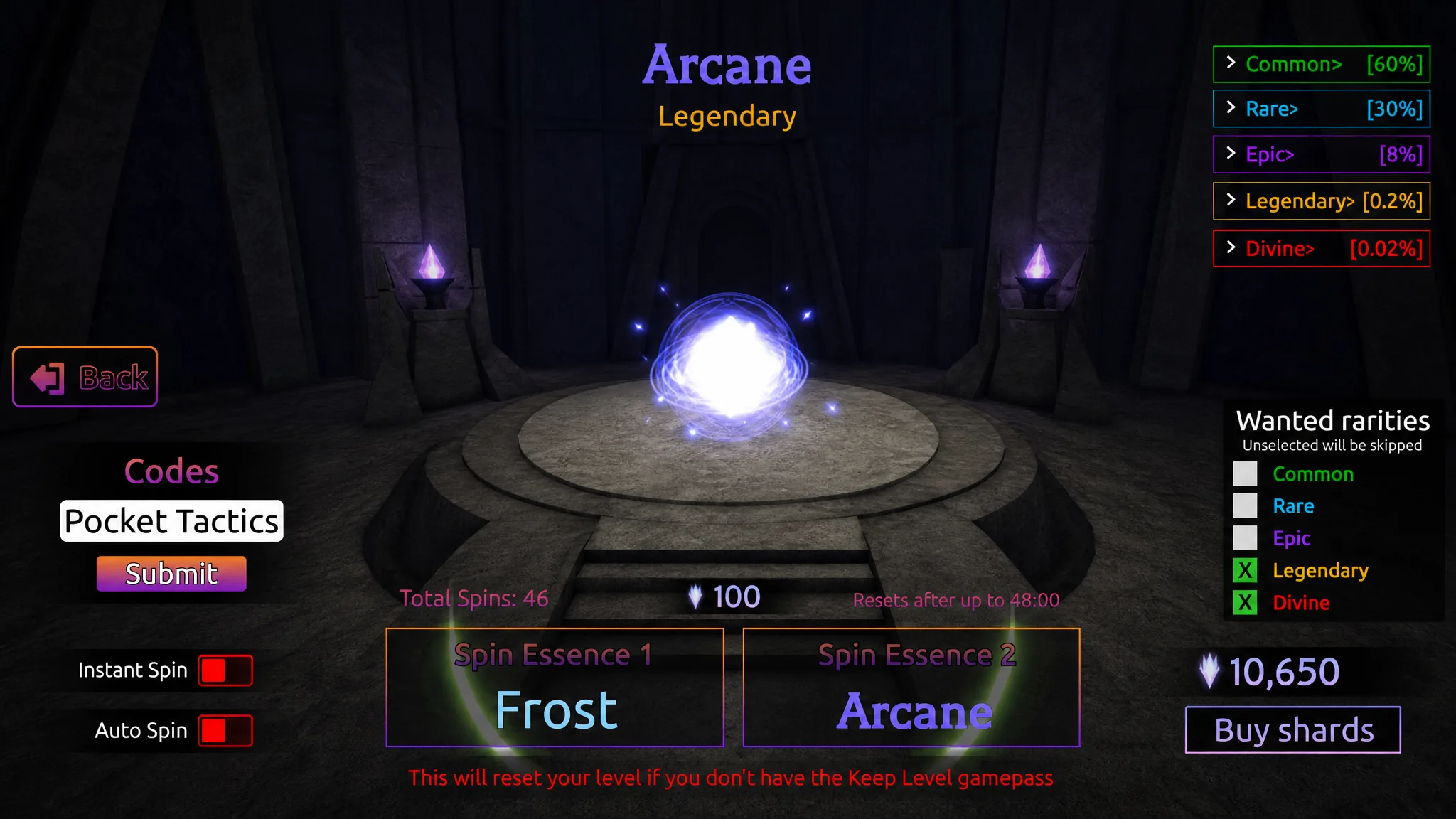 Divine Duality Elemental codes redemption page