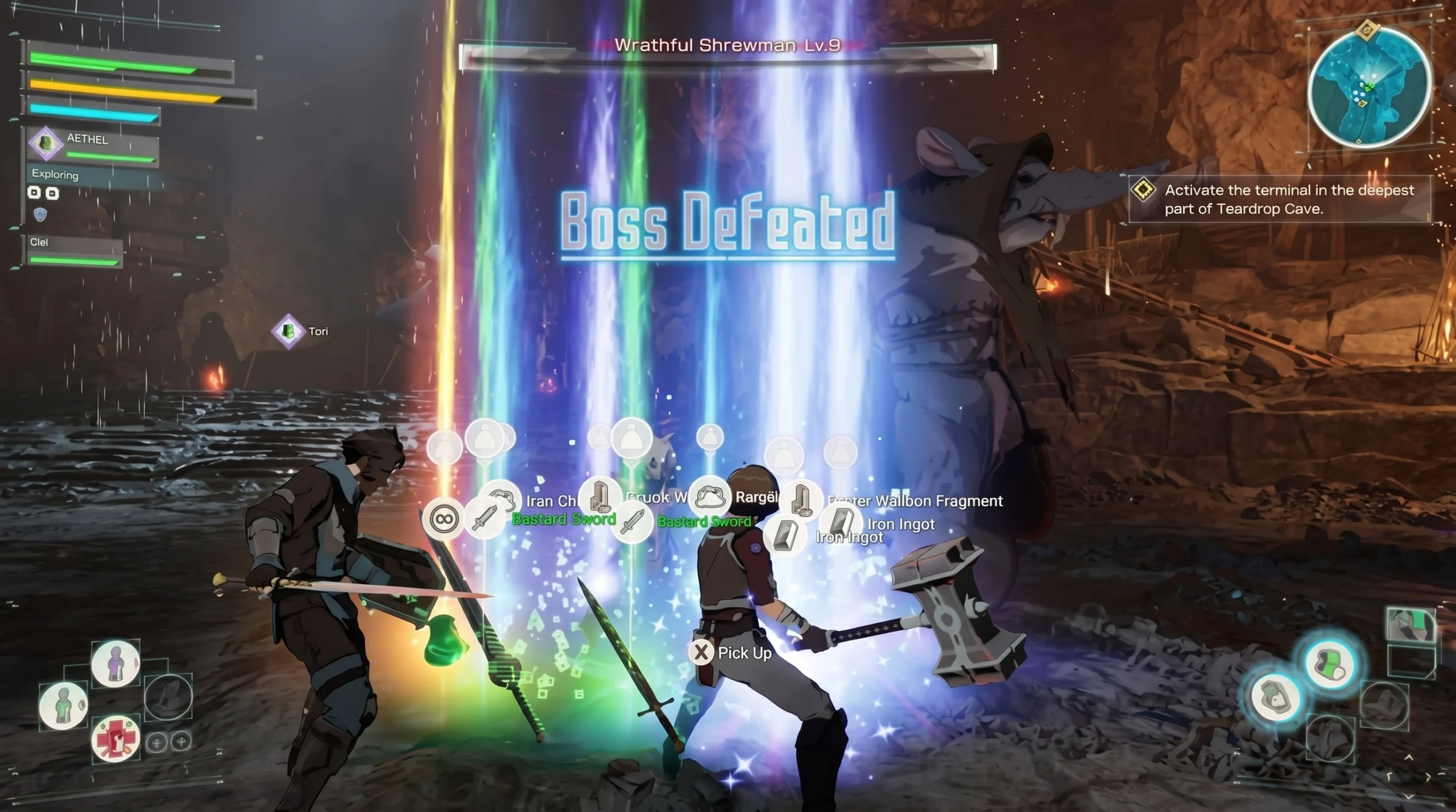 Quests and boss fights drive character progression in Echoes of Aincrad