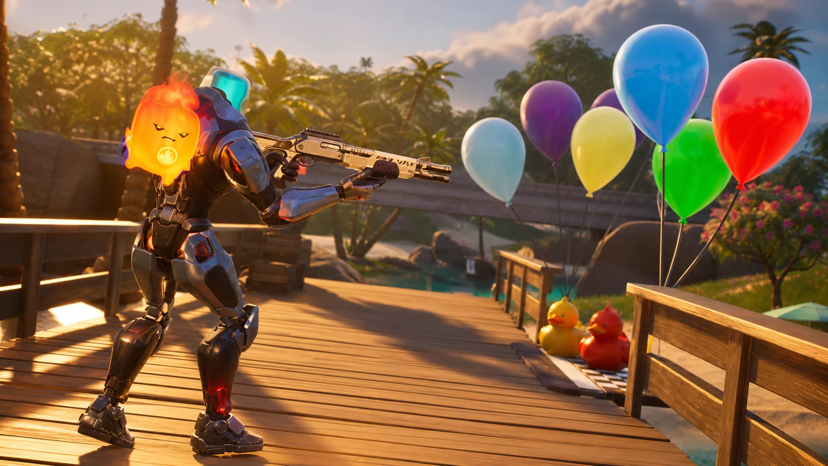 Fortnite Duck Race location and Mythic Striker Pump rewards (Chapter 7 Season 3)