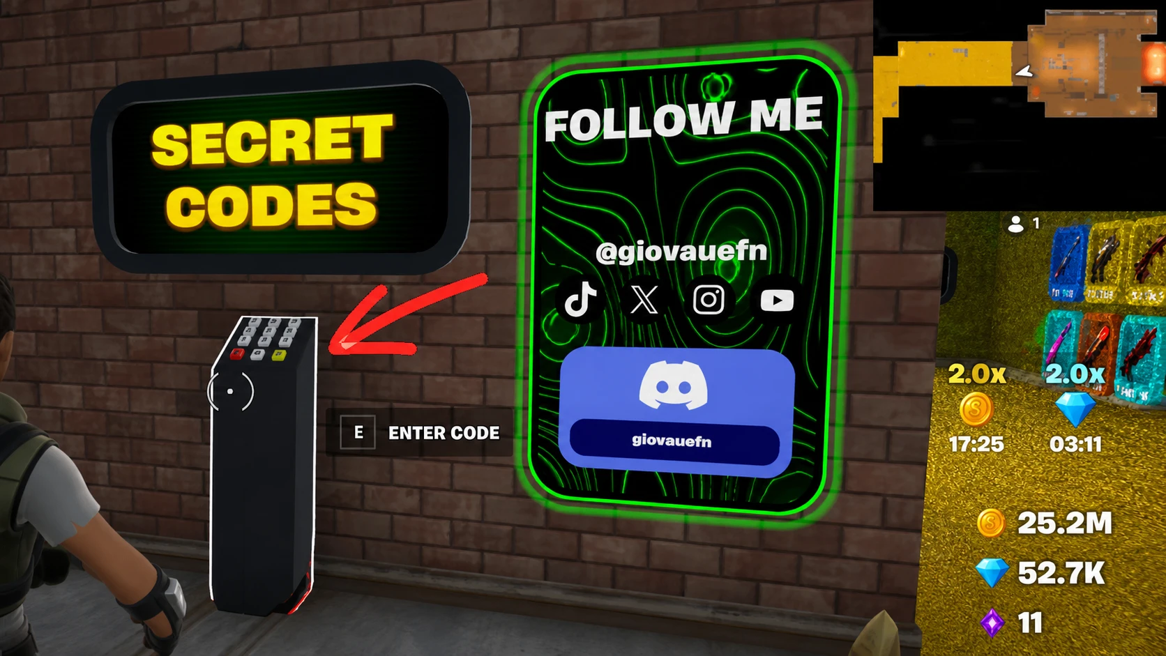Fortnite BACKROOMS ROGUELIKE. Arrow pointing to the panel