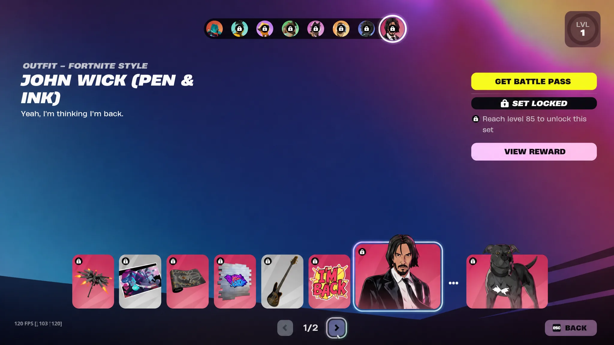 Fortnite Chapter 7 Season 3 John Wick Set