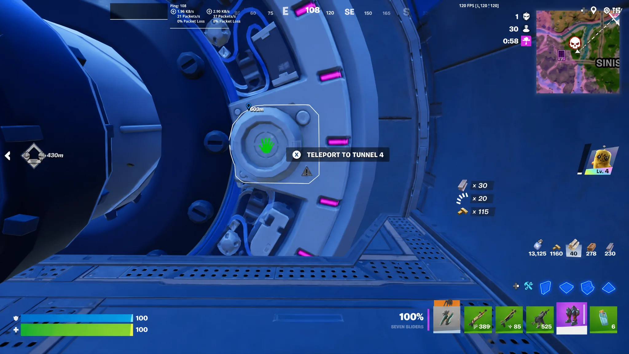 Fortnite Fast Way to Master Sprite Use Teleporter