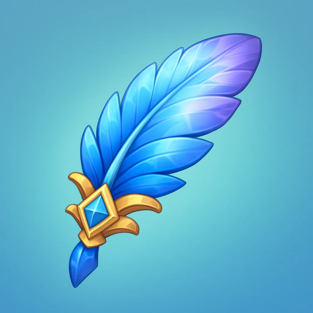 Aqua Feather Plume