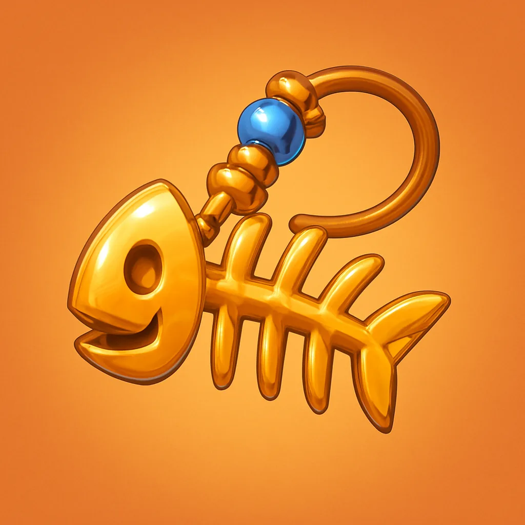 Golden Fishbone Pendant