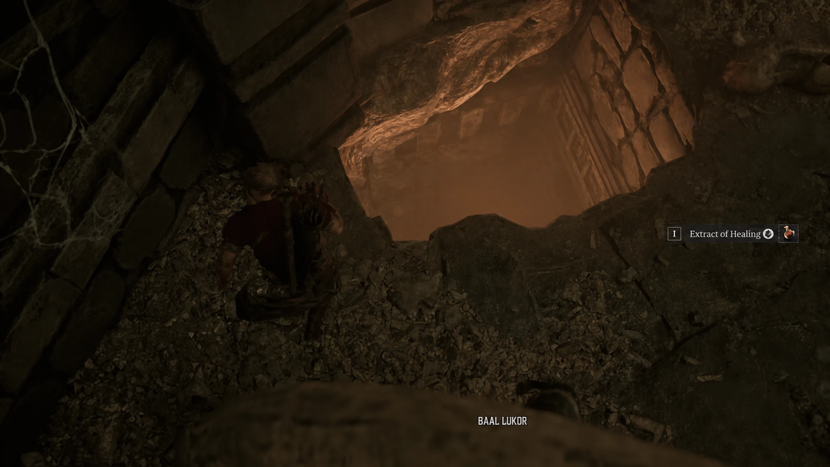 Picking up the Orc Lever near corpses