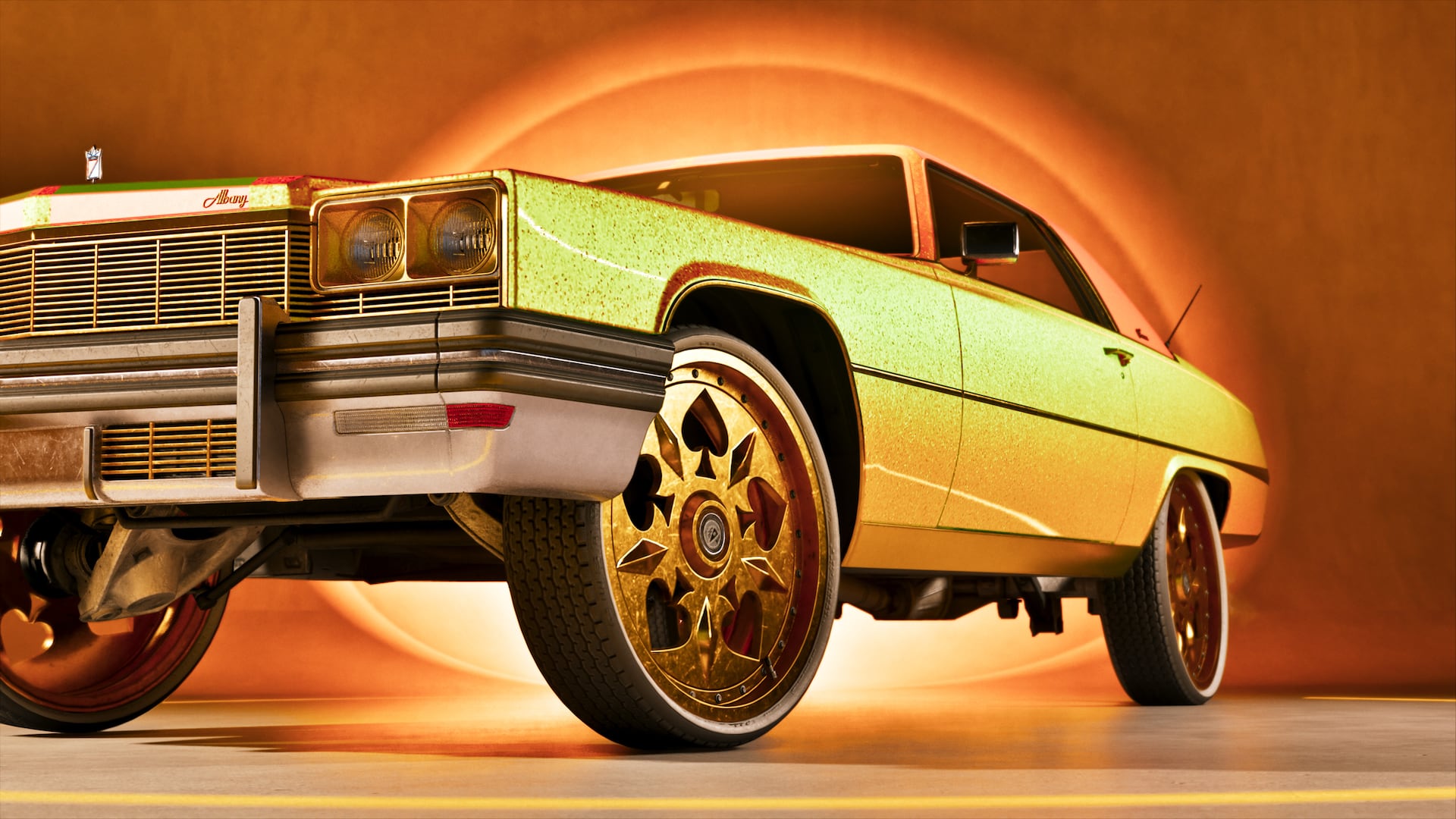 Rideout Customs donk build on big rims, GTA 6 Ultimate Edition