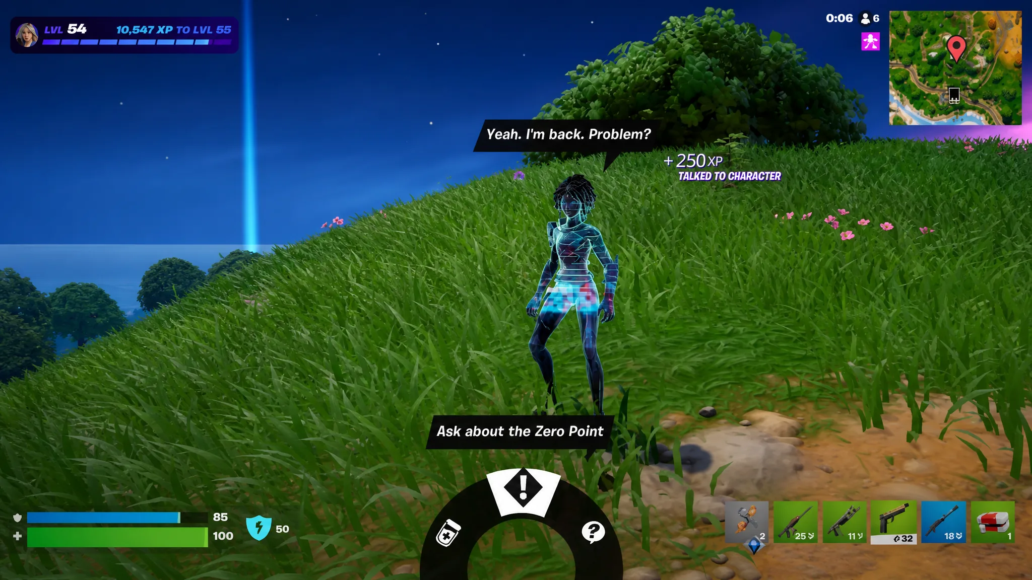 Talking to slone about zero point in fortnite