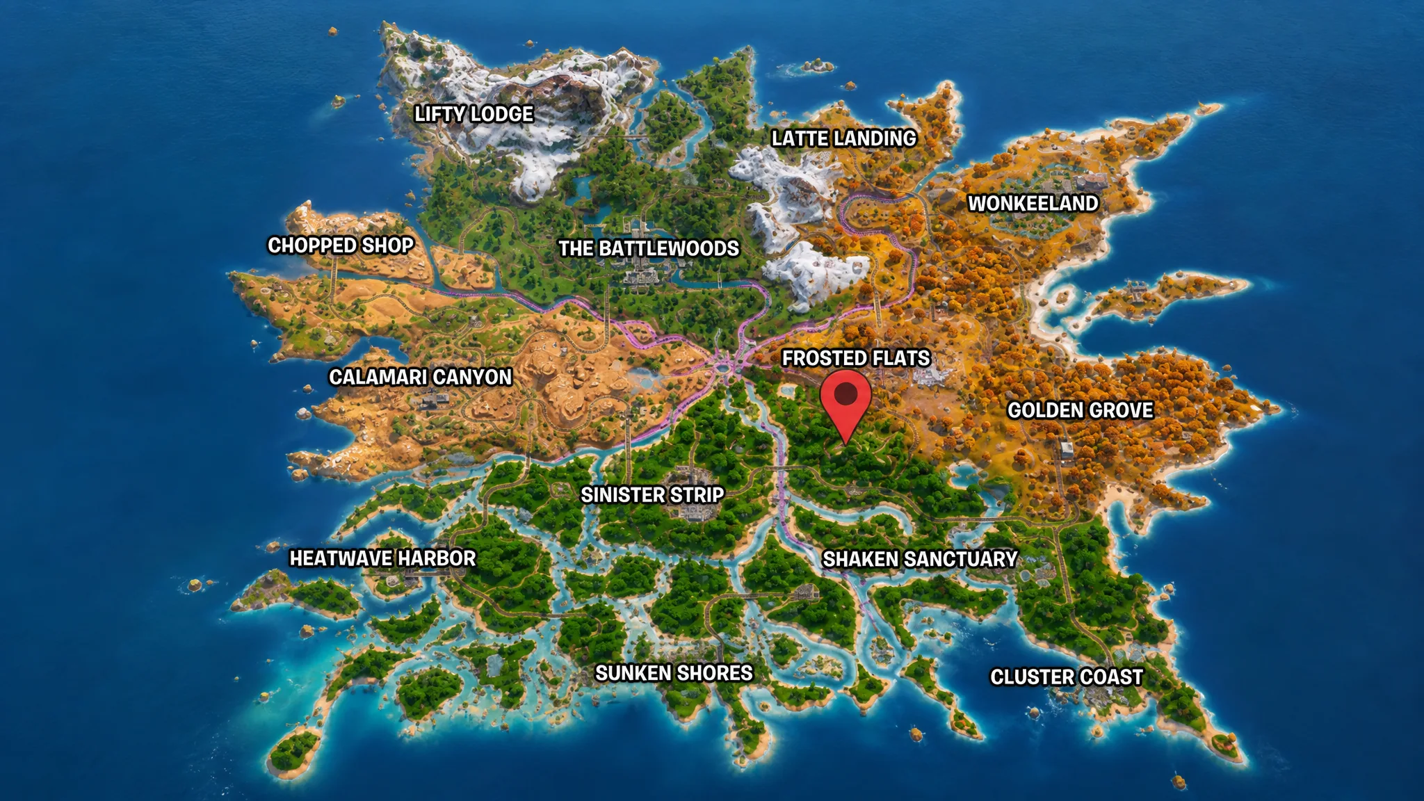 Slone map location in fortnite