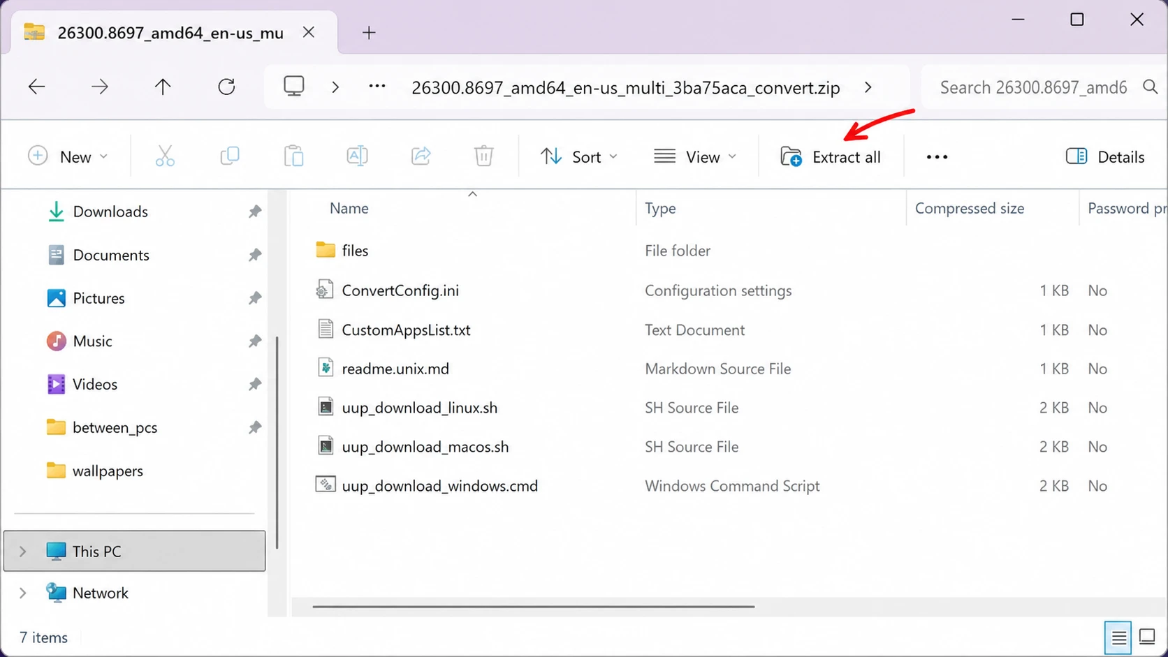 UUP Dump extract scripts