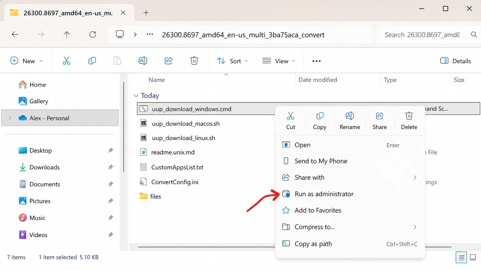 UUP Dump download Windows 11 26H2 ISO