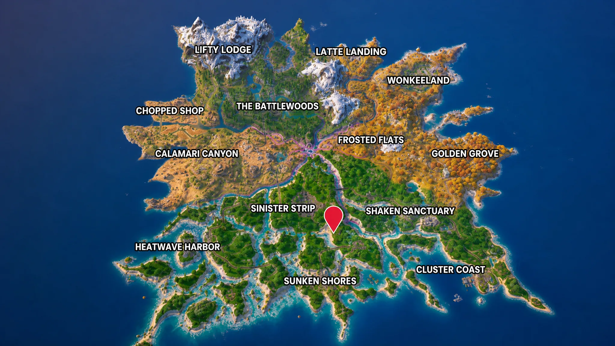 Olivia rodrigo map location in fortnite